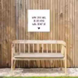 Quotes - Van jou wil ik er nog wel eentje - Spreuken Tuinposter op houten frame 2 cm dik klein -sfeer4