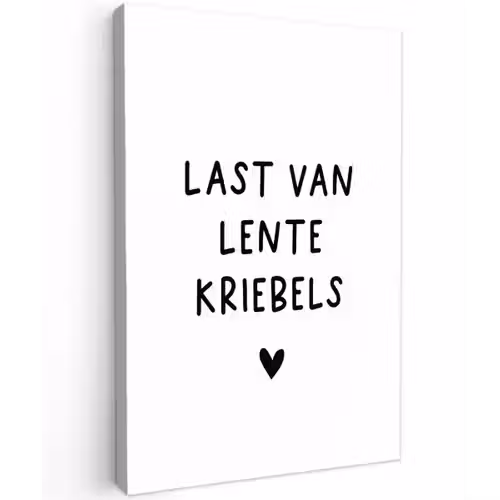 Quotes - Last van lentekriebels - Spreuken Tuinposter op houten frame 2 cm dik klein -3d