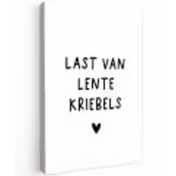 Quotes - Last van lentekriebels - Spreuken Tuinposter op houten frame 2 cm dik klein -3d