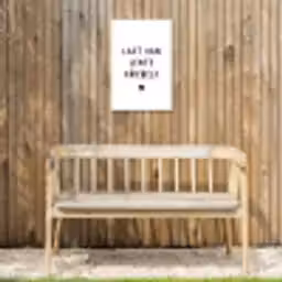 Quotes - Last van lentekriebels - Spreuken Tuinposter op houten frame 2 cm dik klein -sfeer4