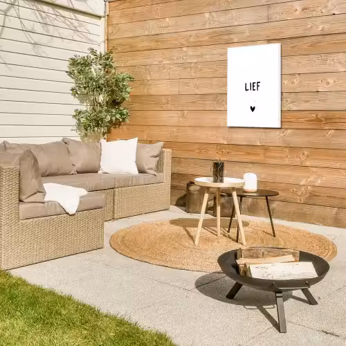 Quotes - Lief - Spreuken Tuinposter op houten frame 2 cm dik klein -sfeer2