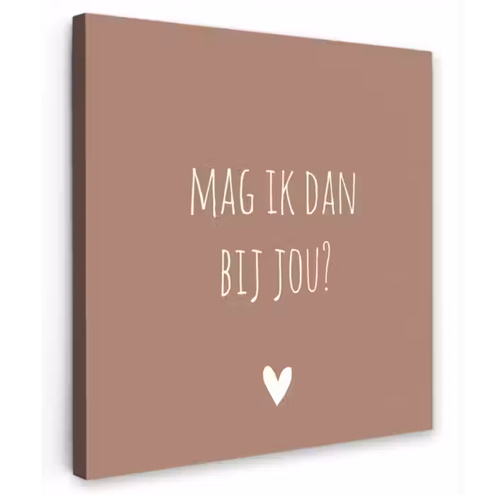 Quotes - Mag ik dan bij jou - Claudia de Breij - Spreuken Tuinposter op houten frame 2 cm dik klein -3d
