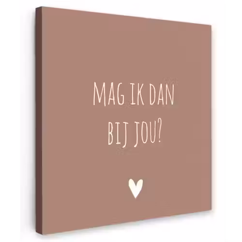 Quotes - Mag ik dan bij jou - Claudia de Breij - Spreuken Tuinposter op houten frame 2 cm dik klein -3d