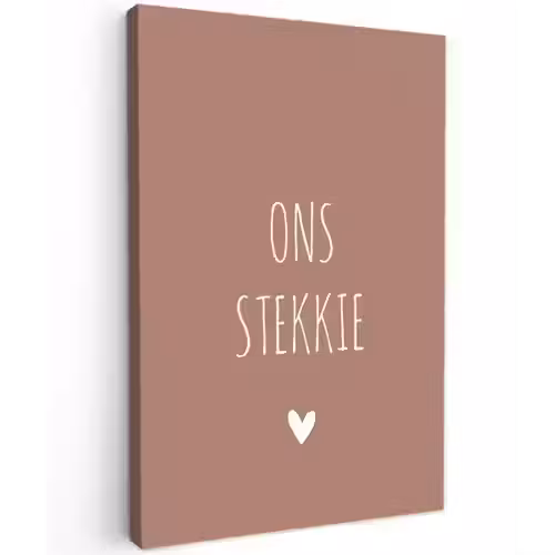 Quotes - Ons stekkie - Spreuken Tuinposter op houten frame 2 cm dik klein -3d