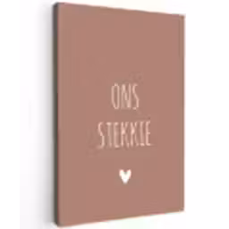 Quotes - Ons stekkie - Spreuken Tuinposter op houten frame 2 cm dik klein -3d