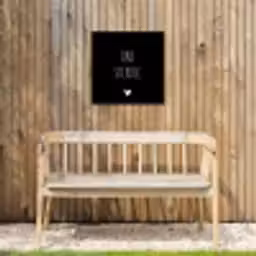 Quotes - Stekkie - Ons stekkie Tuinposter op houten frame 2 cm dik klein -sfeer4