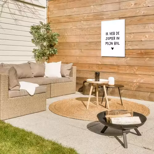 Quotes - Spreuken - André Hazes - Ik heb de zomer in mijn bol Tuinposter op houten frame 2 cm dik klein -sfeer2