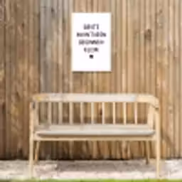 Quotes - Spreuken - Grote avonturen beginnen klein Tuinposter op houten frame 2 cm dik klein -sfeer4