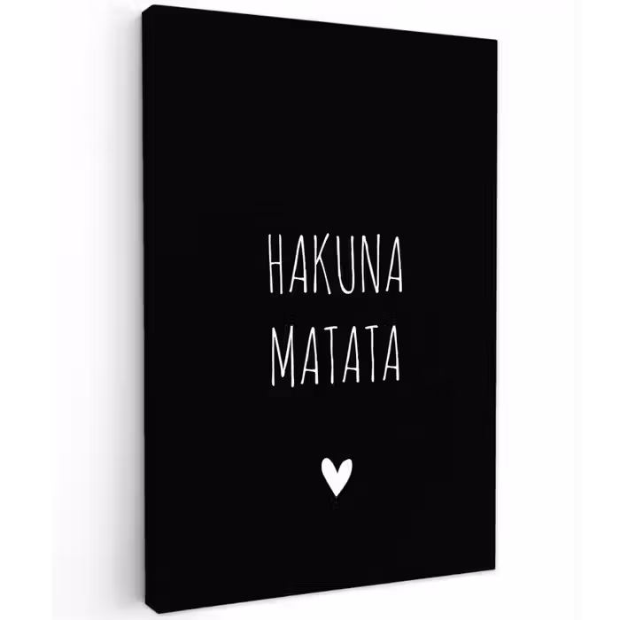 Quotes - Spreuken - Hakuna matata Tuinposter op houten frame 2 cm dik klein -3d