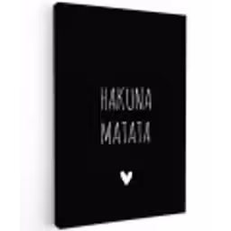 Quotes - Spreuken - Hakuna matata Tuinposter op houten frame 2 cm dik klein -3d