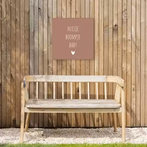 Quotes  - Spreuken - Huisje boompje beestje Tuinposter op houten frame 2 cm dik klein -sfeer4