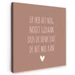 Quotes - Spreuken - Ik heb het nog nooit gedaan dus Tuinposter op houten frame 2 cm dik klein -3d
