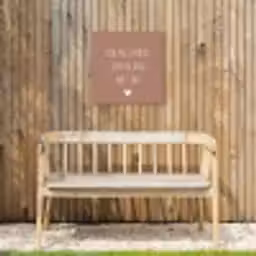 Quotes - Spreuken - Doe mij maar levenslang met jou Tuinposter op houten frame 2 cm dik klein -sfeer4