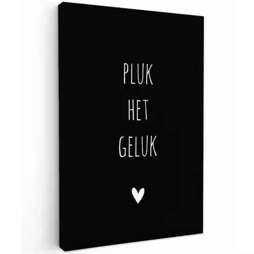 Quotes - Spreuken - Pluk het geluk Tuinposter op houten frame 2 cm dik klein -3d