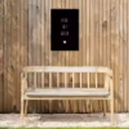 Quotes - Spreuken - Pluk het geluk Tuinposter op houten frame 2 cm dik klein -sfeer4
