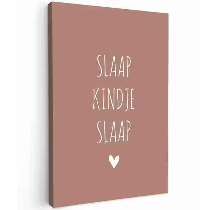 Quotes - Spreuken - Slaap kindje slaap Tuinposter op houten frame 2 cm dik klein -3d