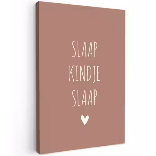 Quotes - Spreuken - Slaap kindje slaap Tuinposter op houten frame 2 cm dik klein -3d