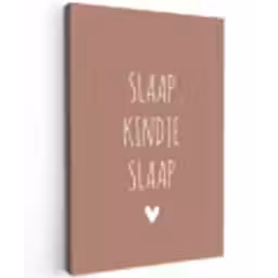 Quotes - Spreuken - Slaap kindje slaap Tuinposter op houten frame 2 cm dik klein -3d