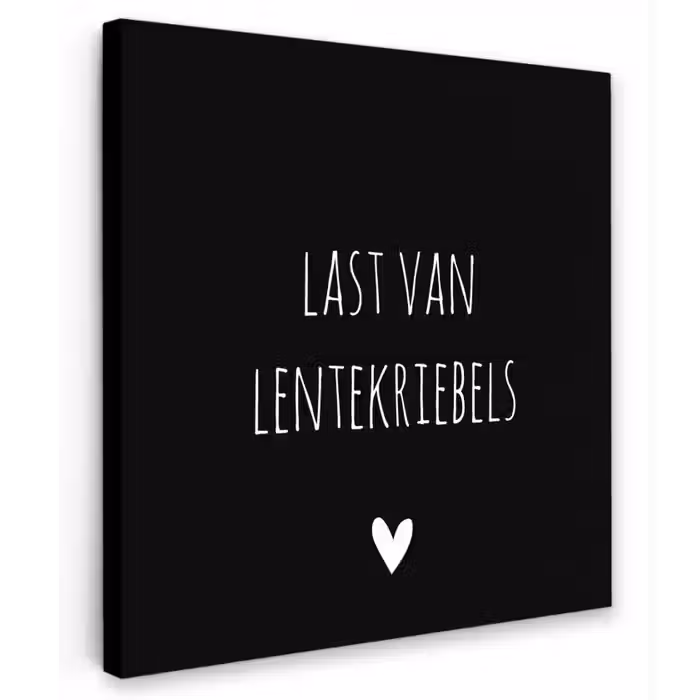 Quotes - Spreuken - Lentekriebels Tuinposter op houten frame 2 cm dik klein -3d