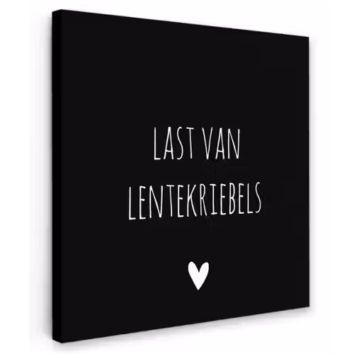 Quotes - Spreuken - Lentekriebels Tuinposter op houten frame 2 cm dik klein -3d