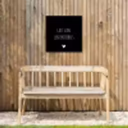 Quotes - Spreuken - Lentekriebels Tuinposter op houten frame 2 cm dik klein -sfeer4