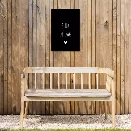 Quotes - Pluk de dag - Spreuken - Carpe diem Tuinposter op houten frame 2 cm dik klein -sfeer4