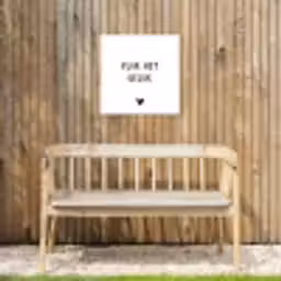 Quotes - Pluk het geluk - Spreuken Tuinposter op houten frame 2 cm dik klein -sfeer4