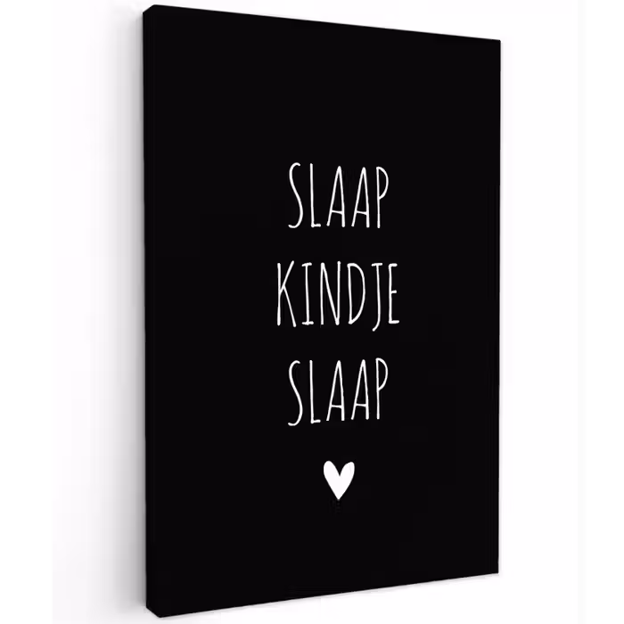 Quotes - Slaap kindje slaap - Spreuken Tuinposter op houten frame 2 cm dik klein -3d