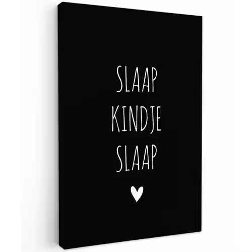Quotes - Slaap kindje slaap - Spreuken Tuinposter op houten frame 2 cm dik klein -3d