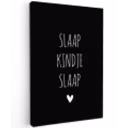 Quotes - Slaap kindje slaap - Spreuken Tuinposter op houten frame 2 cm dik klein -3d