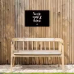 Quotes - Zonnetje, wijntje & kletsen - Tekst - Wijn - Zomer Tuinposter op houten frame 2 cm dik klein -sfeer4
