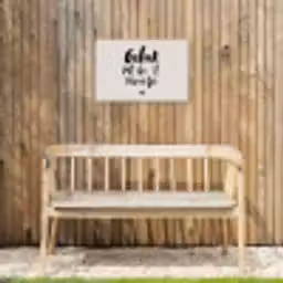 Quotes - Tekst - Geluk zit in 't zonnetje - Zomer Tuinposter op houten frame 2 cm dik klein -sfeer4