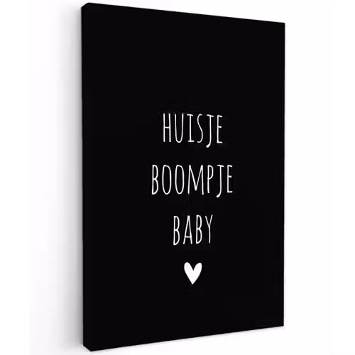 Quotes - Huisje boompje baby - Spreuken Tuinposter op houten frame 2 cm dik klein -3d