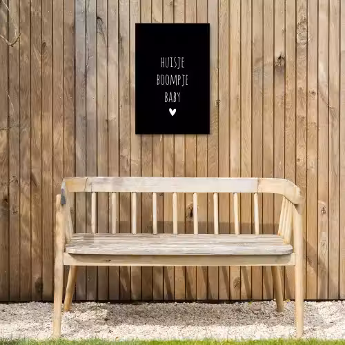 Quotes - Huisje boompje baby - Spreuken Tuinposter op houten frame 2 cm dik klein -sfeer4