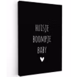 Quotes - Huisje boompje baby - Spreuken Tuinposter op houten frame 2 cm dik klein -3d