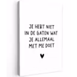 Quotes - Wat je allemaal met me doet - Spreuken Tuinposter op houten frame 2 cm dik klein -3d