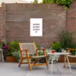 Quotes - Wijnen wijnen wijnen - Spreuken Tuinposter op houten frame 2 cm dik klein -sfeer3