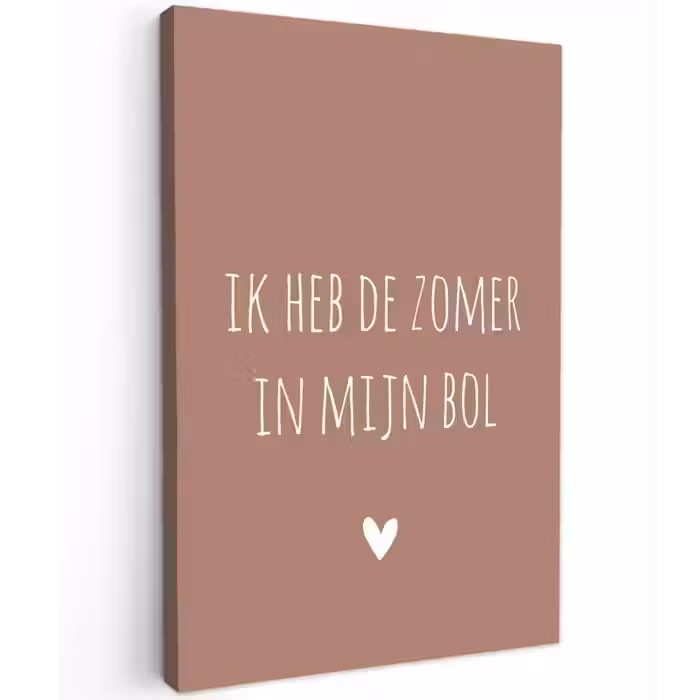 Spreuken - Ik heb de zomer in mijn bol - Quotes - André Hazes Tuinposter op houten frame 2 cm dik klein -3d