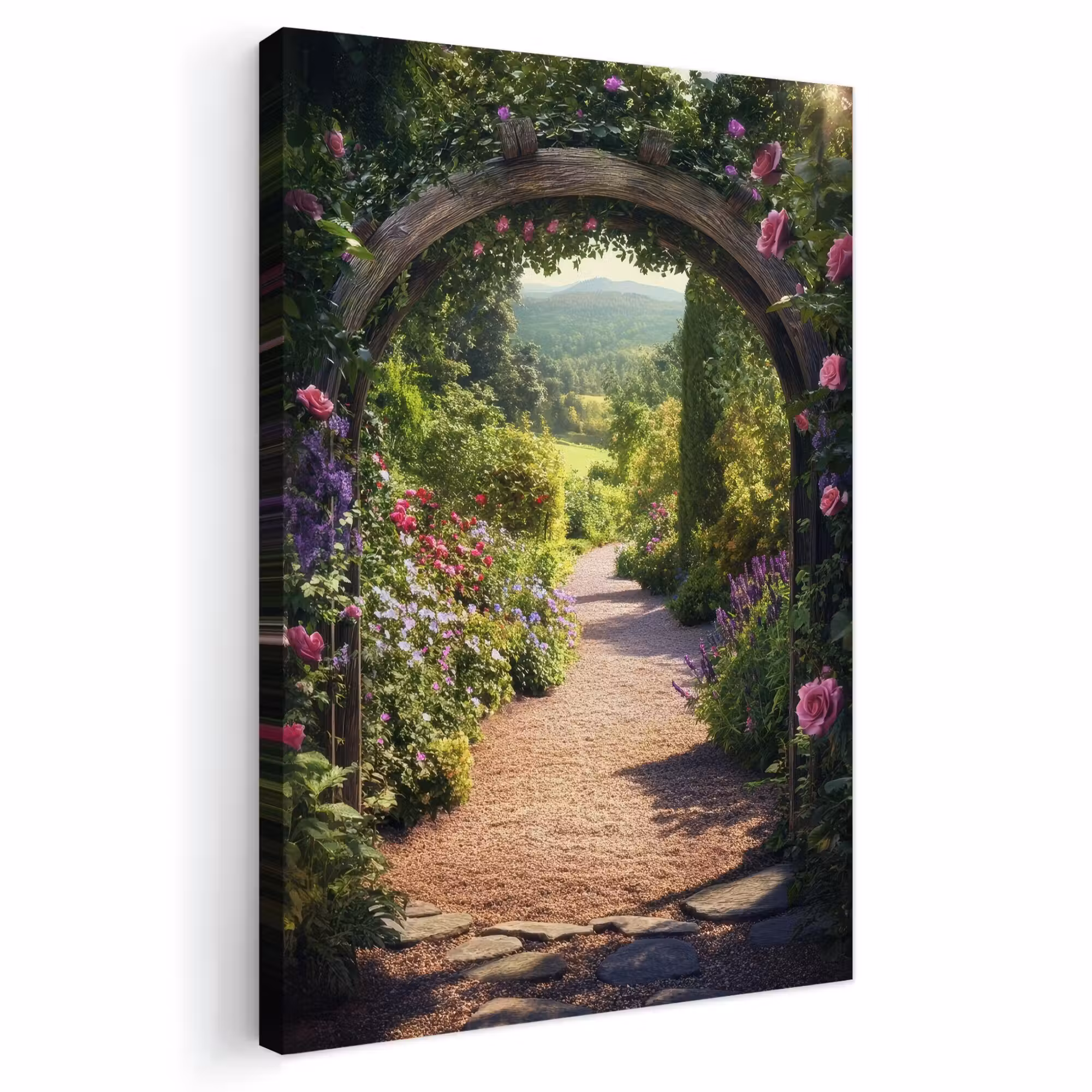 Outdoor Canvas Print - See-through - Flowers - Nature - Rose arch