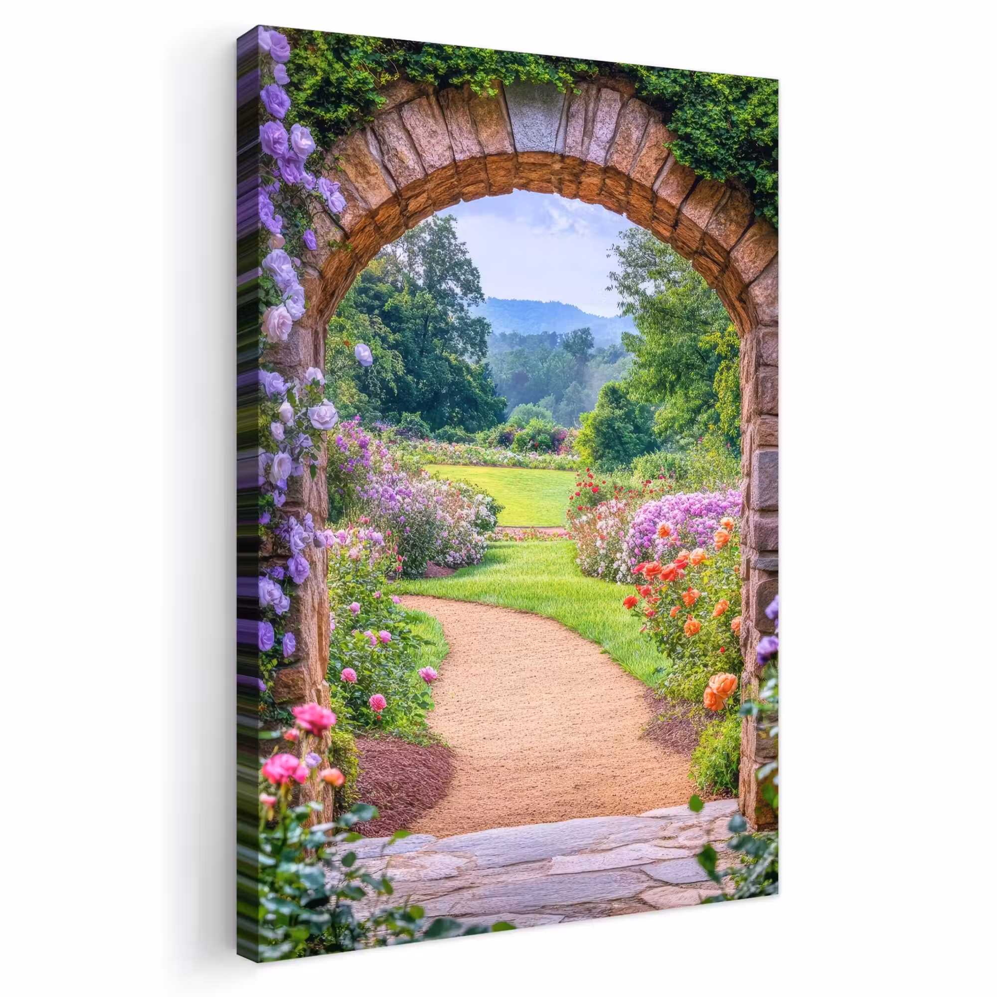 Outdoor Canvas Print - See-through - Gateway - Flowers - Garden
