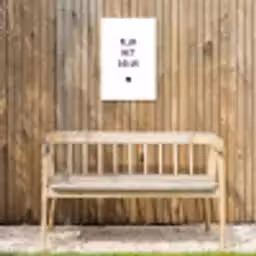 Pluk het geluk - Quotes - Spreuken Tuinposter op houten frame 2 cm dik klein -sfeer4