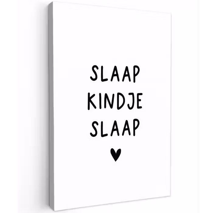 Slaap kindje slaap - Spreuken - Quotes Tuinposter op houten frame 2 cm dik klein -3d