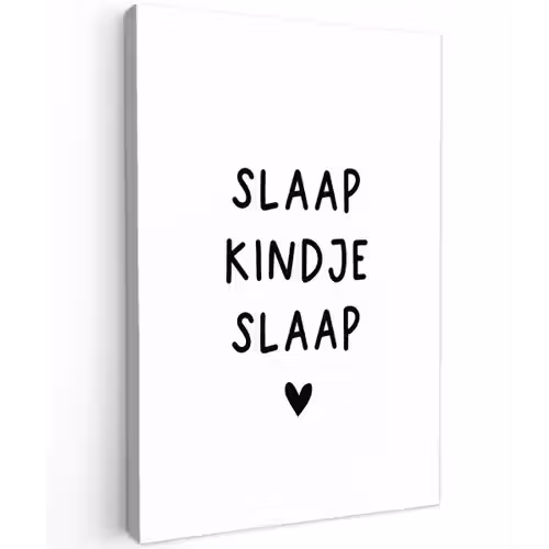 Slaap kindje slaap - Spreuken - Quotes Tuinposter op houten frame 2 cm dik klein -3d
