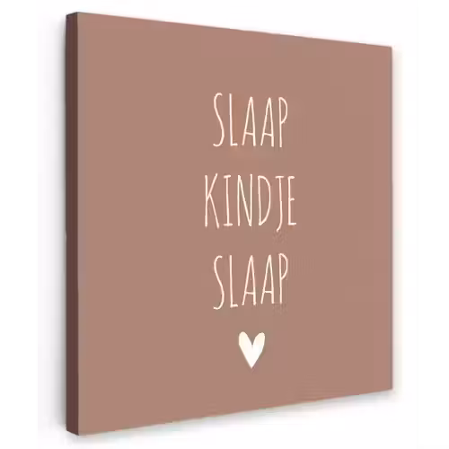 Slaap kindje slaap - Quotes - Spreuken Tuinposter op houten frame 2 cm dik klein -3d