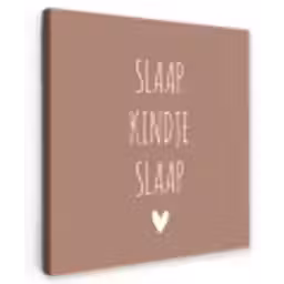 Slaap kindje slaap - Quotes - Spreuken Tuinposter op houten frame 2 cm dik klein -3d