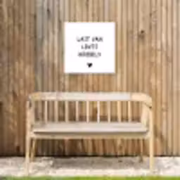 Last van lentekriebels - Spreuken - Quotes Tuinposter op houten frame 2 cm dik klein -sfeer4