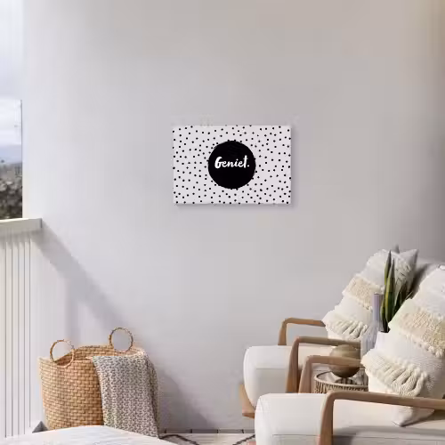 Geniet - Quotes - Tekst - Stippen Tuinposter op houten frame 2 cm dik klein -sfeer1