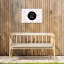 Zonnetje, wijntje & kletsen - Quotes - Tekst - Wijn - Zomer Tuinposter op houten frame 2 cm dik klein -sfeer4
