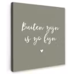 Tekst - Buiten zijn is zo fijn - Zomer - Spreuken Tuinposter op houten frame 2 cm dik klein -3d