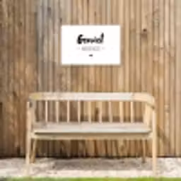 Tekst - Geniet meer niet - Genieten - Quotes Tuinposter op houten frame 2 cm dik klein -sfeer4